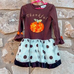 Rare Editions "Thankful" long-sleeve dress size 4